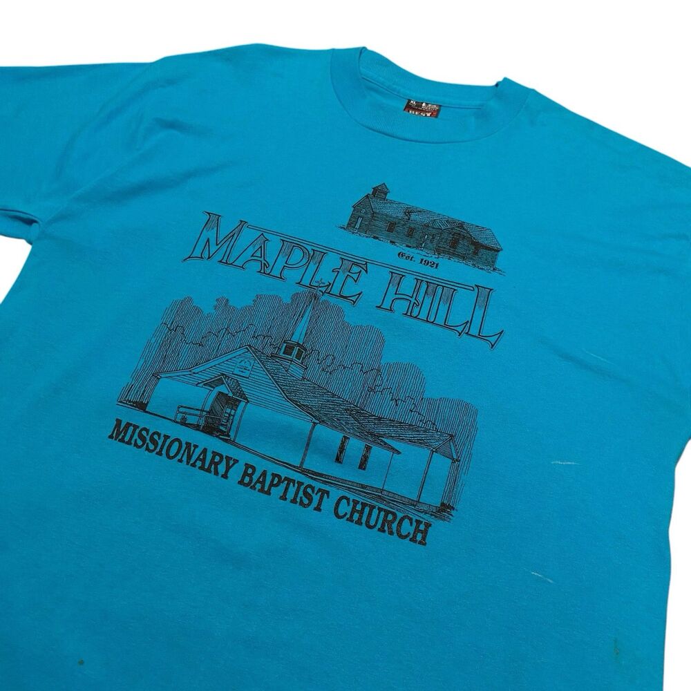 Vintage Jesus Tee Shirt Local Church WV Single Stitch USA Made 90s L / XL